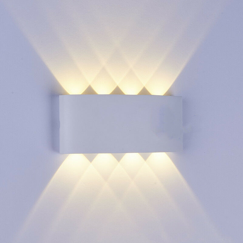 8W Wall Light with Motion Sensor, 3000K Warm White Auto On/Off Switch, Light Sensor for Outdoor/Indoor Wall Sconce