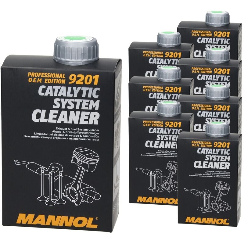 Mannol 9201 Catalytic System Cleaner 8 x 500 ml, Nettoyant pour système de gaz d'échappement et de carburant, Nettoyant pour système catalytique,