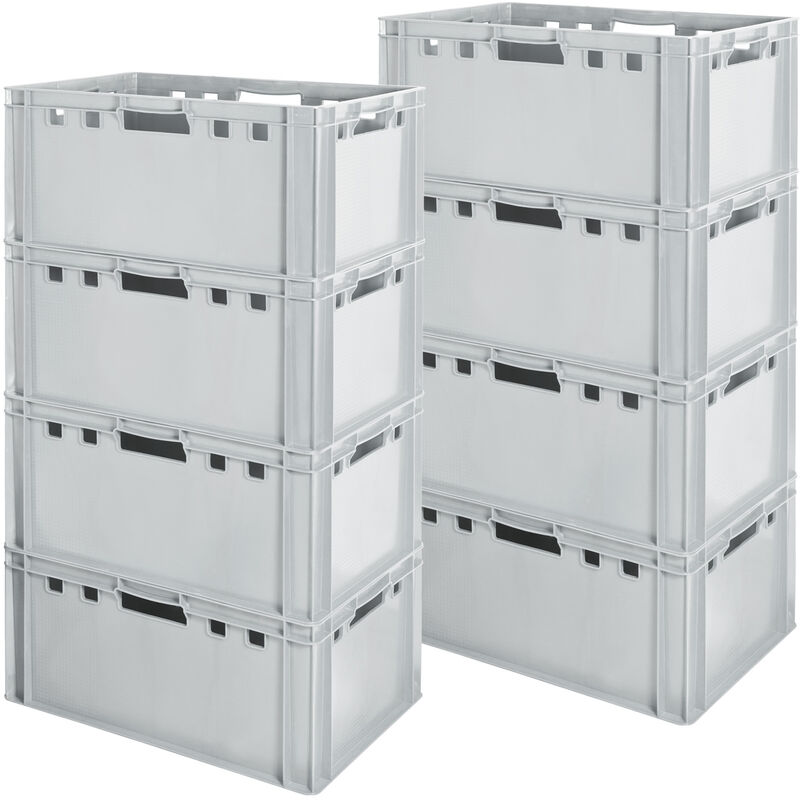 8x Boucher Caisse Viande Caisse Eurofleischkiste E3 Caisse Empilement Plastique Gris Kingpower