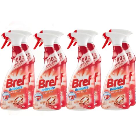 REPLOOD 8x Bref Brillante Multiuso Spray 750ml - Pulizia Superfici Lucide