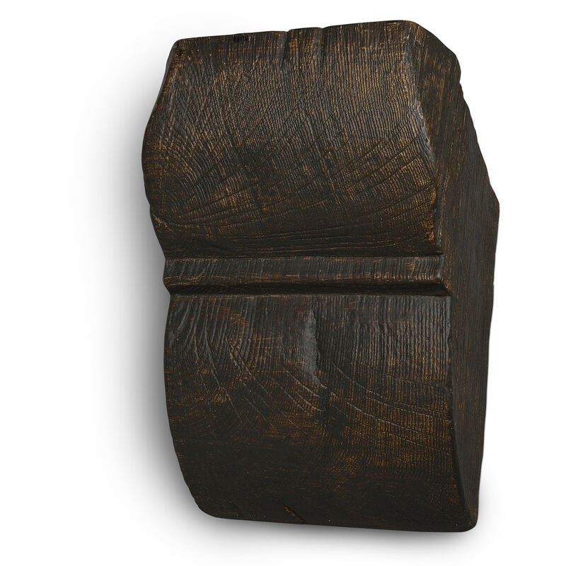 Decosa - Console pour poutre Tirol 12 x 12 cm - polyuréthanne - couleur chêne foncé - 8 pces