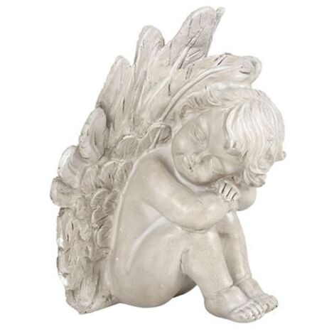 8x Dekorationsfigur Engel Polyresin Garten Innenbereich Rasen Skulptur Statue