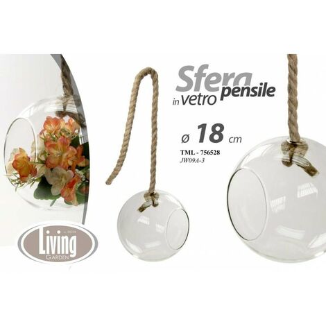 8x Dekorative Glas-Decoupage-Kugeln hängend, 18 cm