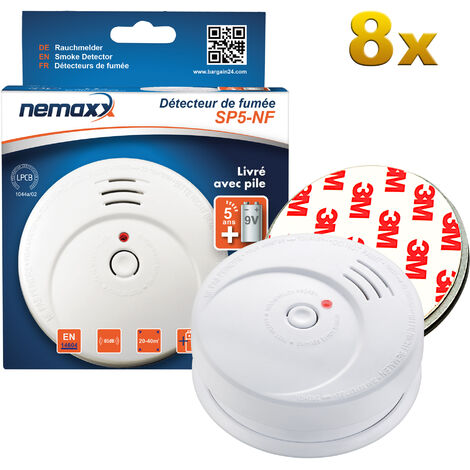 3X Nemaxx WL2 détecteur de fumée sans Fil en 14604 3X Nemaxx NX1 Patin Auto adhésive pour détécteur de fumée 