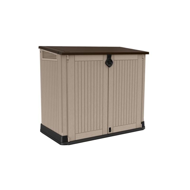 Keter - coffre a' outils abri de jardin en re'sine avec double porte et plancher inclus