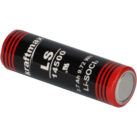 8x Kraftmax Lithium 3,6V Batterie ER14505 LS14500 AA - Zelle + 2x Box Mignon
