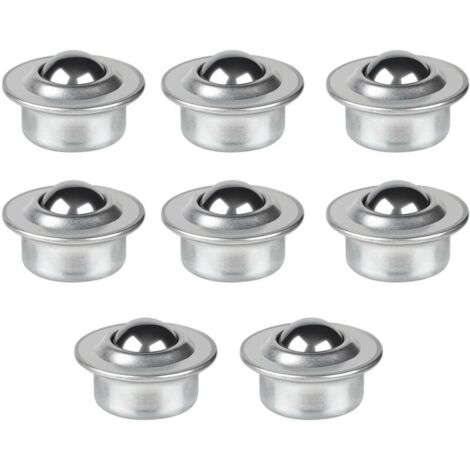 8x Kugellager-Rollen, Kugellager-Möbelrollen, Edelstahl-Rollen, 360°-Drehung, für Möbel