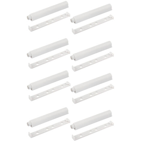 8x loquet de porte magnétique Push to Open aimant placard mécanisme sans poignée Poussoir Ouverture Fermeture Armoire Tiroir, Blanc
