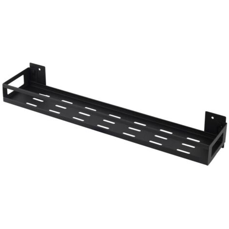 8x Metall-Wandregal schwarz 60x12,5cm Küchenregal Hängeregal Badablage Metallregal Ablage Wandkorb