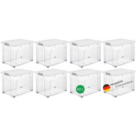 8x Novaliv Aufbewahrungsbox  8x Aufbewahrungsbox, 8x Deckel, 32x Rollen