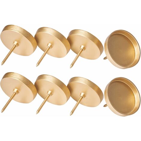 8x Novaliv Kerzenständer Kerzenpick, Kerzenpin, Kerzenhalter, 8x Flach 9 cm Gold
