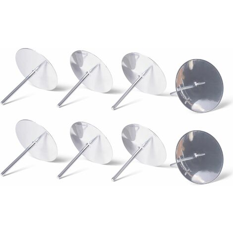 8x Novaliv Kerzenständer Kerzenpick, Kerzenpin, Kerzenhalter, 8x Mit Dorn 8 cm Silber