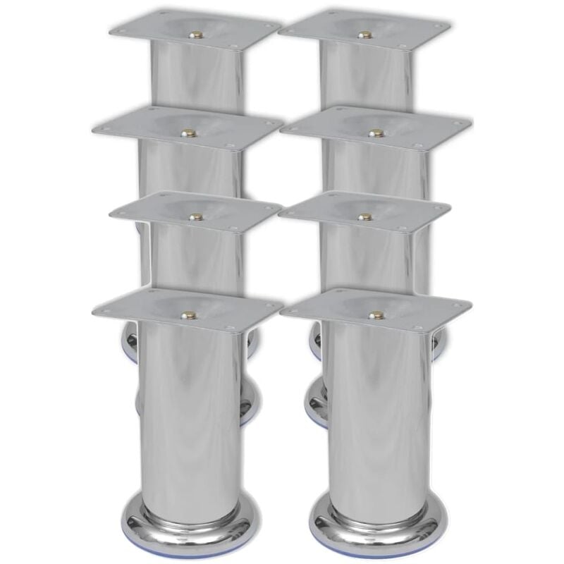 

8x Patas de sofá redondas cromadas 120 mm