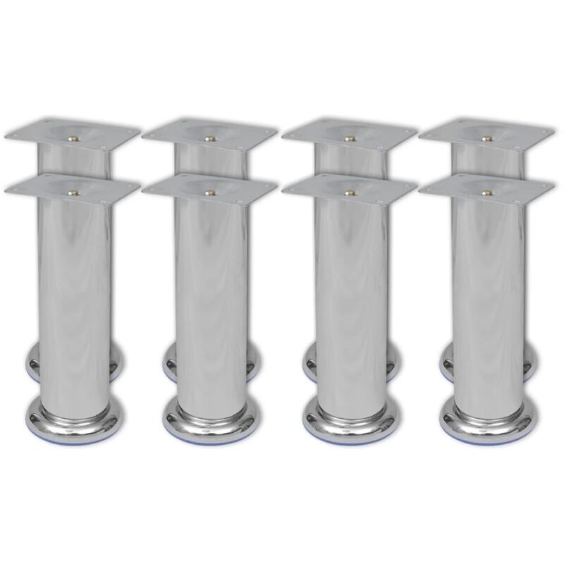 

8x Patas de sofa redondas cromadas 180 mm