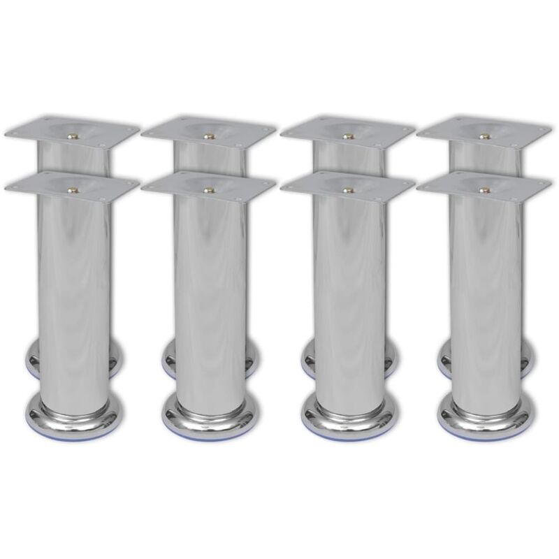 

8x Patas de sofá redondas cromadas 180 mm