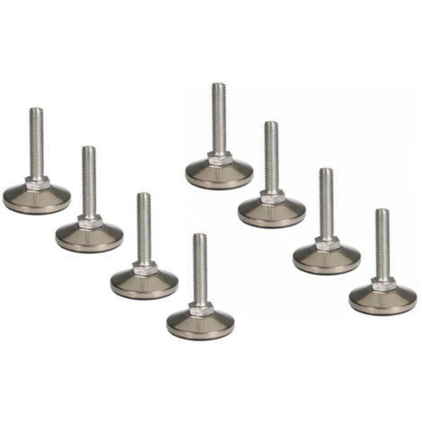 8x Pied réglable ajustable M10 x 50 mm acier inox vérin vis réglage poussoir butée