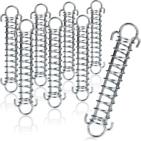 8X Ressort de Tension avec Double Crochet - Ressort pour tentes, auvents, Bateaux - Accessoires de Fixation (8 Morceaux de Ressort de Tension - 11.5 cm)
