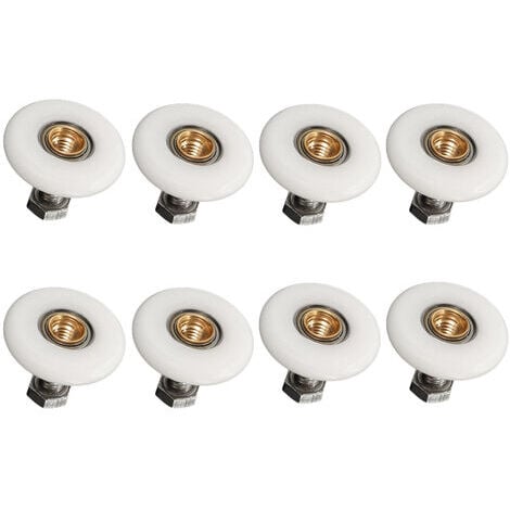 8x Roulettes Porte Douche Rempalcement Rouleau Porte Douche pour Salle de Bain 19mm