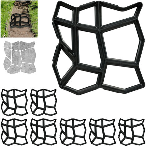 3 pezzi di stampi in pietra per pavimentazione, stampi in cemento, per  pavimentazione in pietra, per pavimentazione, per cemento, per prato