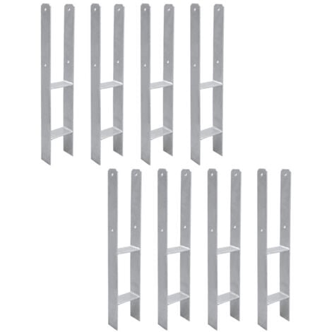 8x Supporto per palo H Anchor 101MM zincato a caldo Carport per palo Anchor