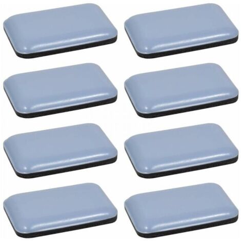8x Teflon PTFE Selbstklebend Rechteckig 35x25mm Teflon Gleiter Bodenschutz Parkett Stuhlbeine Möbel