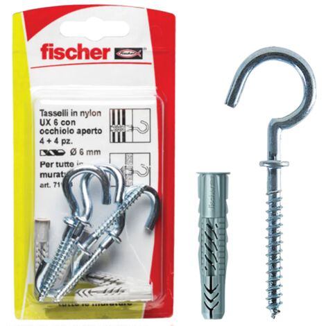 8x50 ux  r k tasselli in nylon con occhiolo aperto