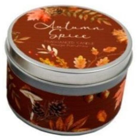 8X5CM AUTUMN TIN CANDLE - RED