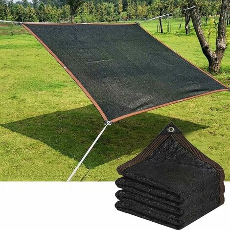 8x8 m Toile Ombrage HDPE Respirant Protection Rayons 90-95% UV pour Jardin Terrasse Filet Protection Solaire Filet