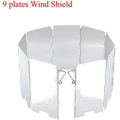9/10/12 Plaques Pare-vent pour réchaud à gaz, en alliage d'aluminium, pliable, pour réchaud de camping extérieur, brûleur, écran coupe-vent, réchauds de cuisson portables