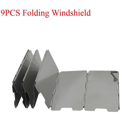 9/10/12 Plaques Pare-vent pour réchaud à gaz, en alliage d'aluminium, pliable, pour réchaud de camping extérieur, brûleur, écran coupe-vent, réchauds de cuisson portables