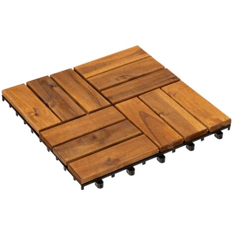 9 baldosas de acacia 30x30cm - Intex