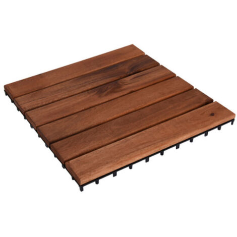 9 Baldosas de acacia PROGARDEN - 30x30cm