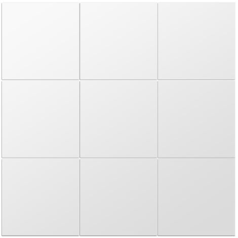 9 carrés miroir autocollants 15 cm pour décoration murale 3D, stickers adhésifs pour projets DIY et design d'intérieur