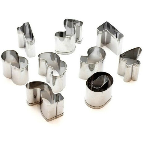 9 chiffre emporte piece decoupe pate gateau numero moule GUIZMAX