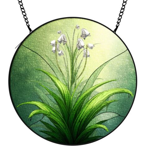 9 cm Attrape-soleil fleurs colorées en verre, panneau vitrail suspendu, décoration maison cadeau