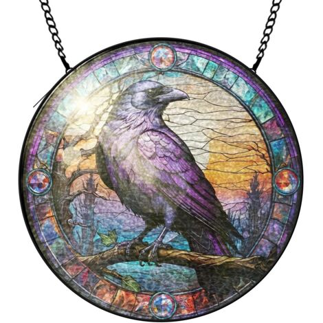 9 cm Attrape-soleil fleurs papillons oiseaux en verre coloré, panneau fenêtre décoratif, cadeau femme