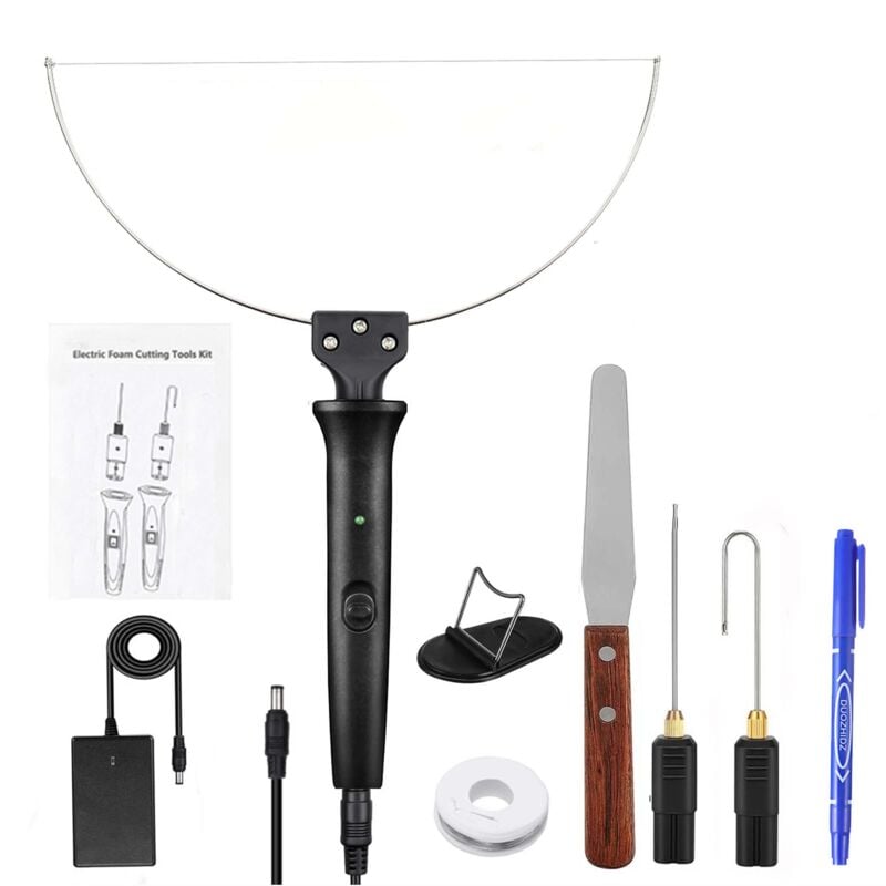 Tonchean - 9 fraises à mousse 3 en 1, 18W machine à sculpter manuelle électrique pour la sculpture en mousse de modèles artistiques Prises eu