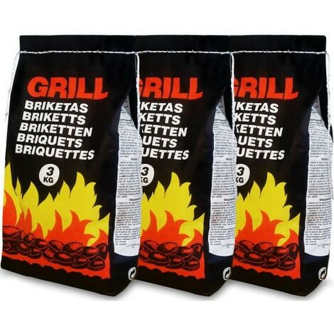 9 kg de charbon, de bois en briquet pour barbecue