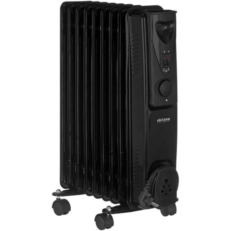 9-Lamellen-Ölkühler 2000W schwarz