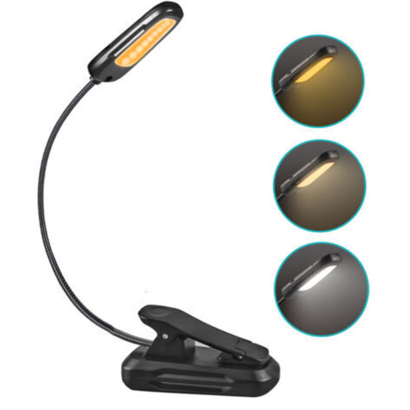 Image of 9 LED Reading Light, Rechargeable USB&hellip;