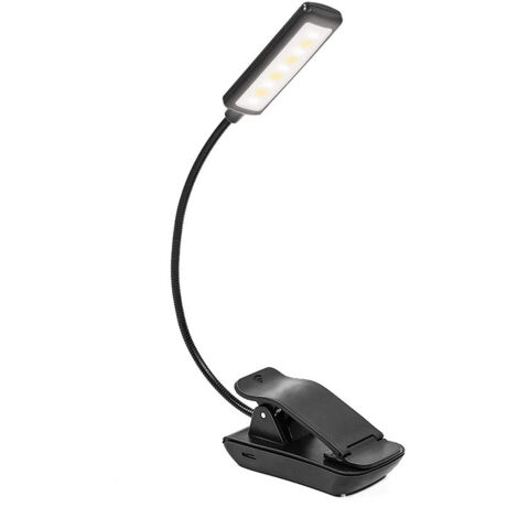 9 LED reading lights read light clip 1 piece of black light -luminous light three modes to protect (cold and cold white) 360 ° can be bent