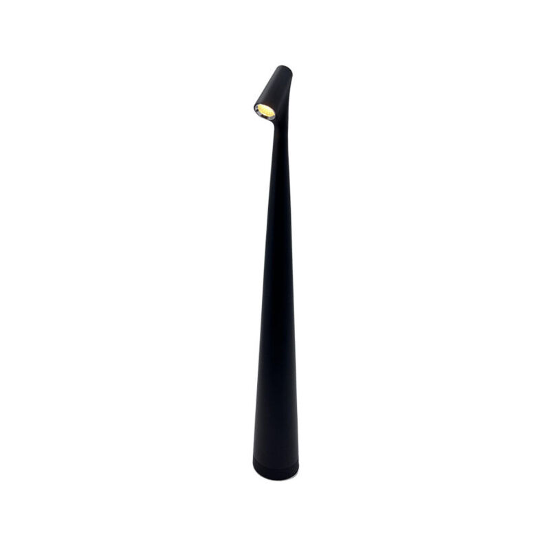 Lampe de table créative minimaliste, lampe de bureau sans fil à intensité variable, lampe de nuit pour chambre, bureau, salon (couleur : noir, taille