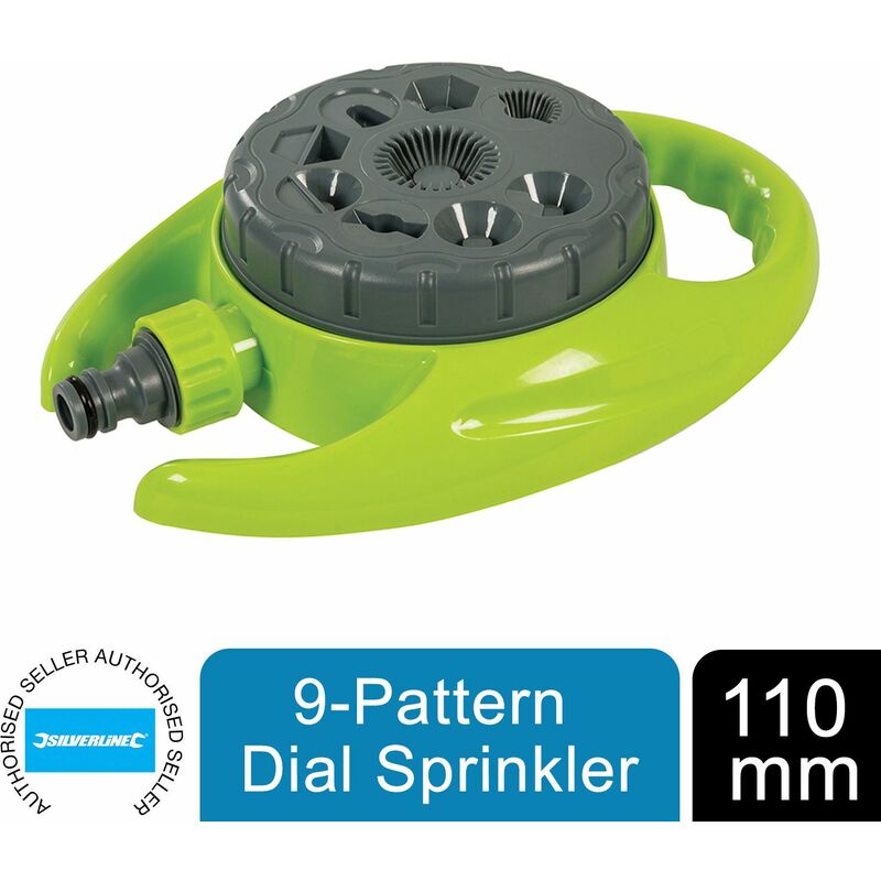 Silverline 9-Pattern Dial Sprinkler 110mm Dia 718693