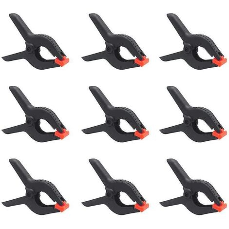 9 Pcs 3,5 Pouces Pinces Clips Universels Pour Studio Papier Toile Mousseline Toile De Fond, Heavy Duty Pinces  Ressort, Menuiserie Pinces  Ressort