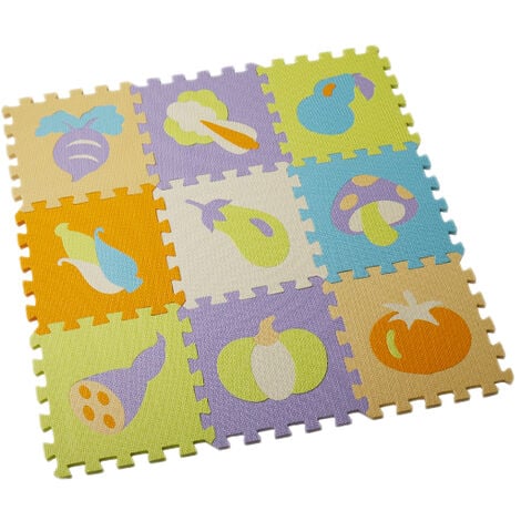 Littletom Tapis de Jeu Doux pour Bébé Dalles Puzzle en Mousse Enfants  Fruits