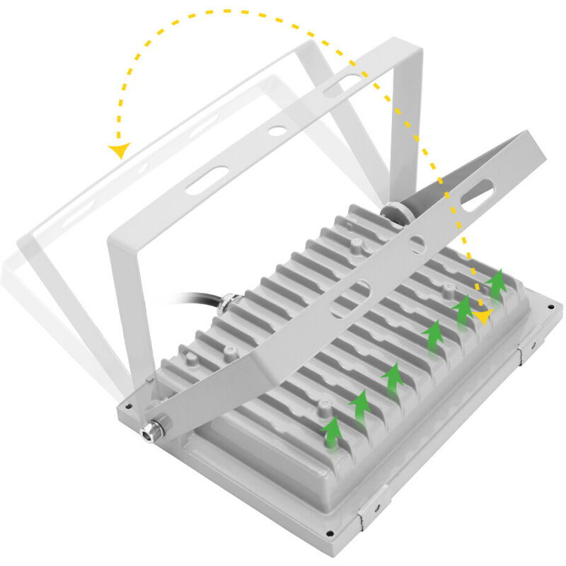 

9 PCS Luz de inundación de sección ultrafina blanca cálida ordinaria de 50 W y 220 V de 50 W