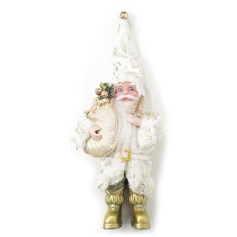 9' Père Noël debout, figurine de Noël suspendue, décoration d'arbre de Noël, ornement de sapin, statue de collection pour poupée jouet, personnage de Noël.