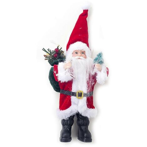 9' Père Noël debout Figurines de Noël Décorations suspendues Ornements de sapin Santa Jouet Poupée Collection Statues
