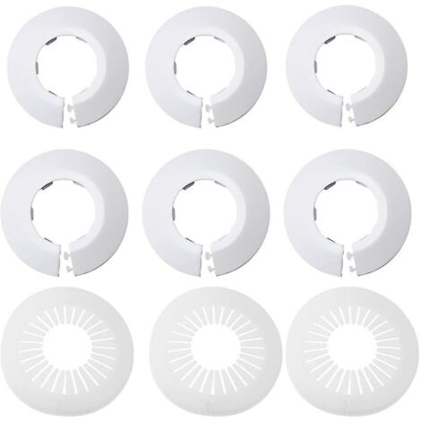 9 Pièce Rosaces Simples De Radiateur Cache Tuyau Rosace Radiateur Cache Tuyau Radiateur Radiateur De Tuyau Radiateurs De Tuyau En Plastique Pour Chauffage Couvercle (3 Modèles)