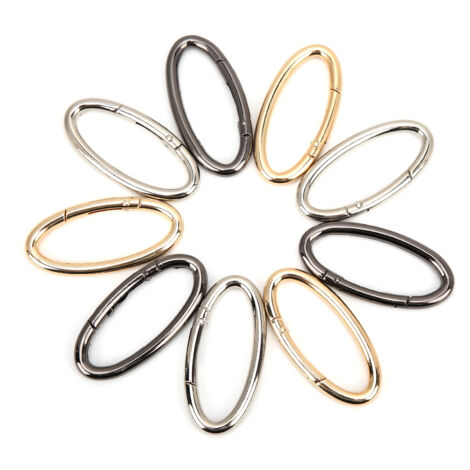 9 Pièces Anneaux à Ressort en Forme de 0 Boucle Ovale pour Accessoires de Sac Matériel de Bricolage 3 Couleurs